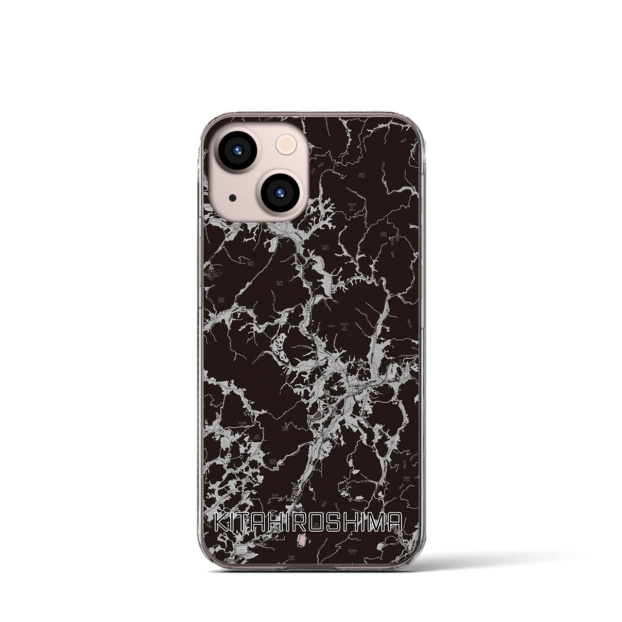 【北広島(広島県)】地図柄iPhoneケース(クリアタイプ)