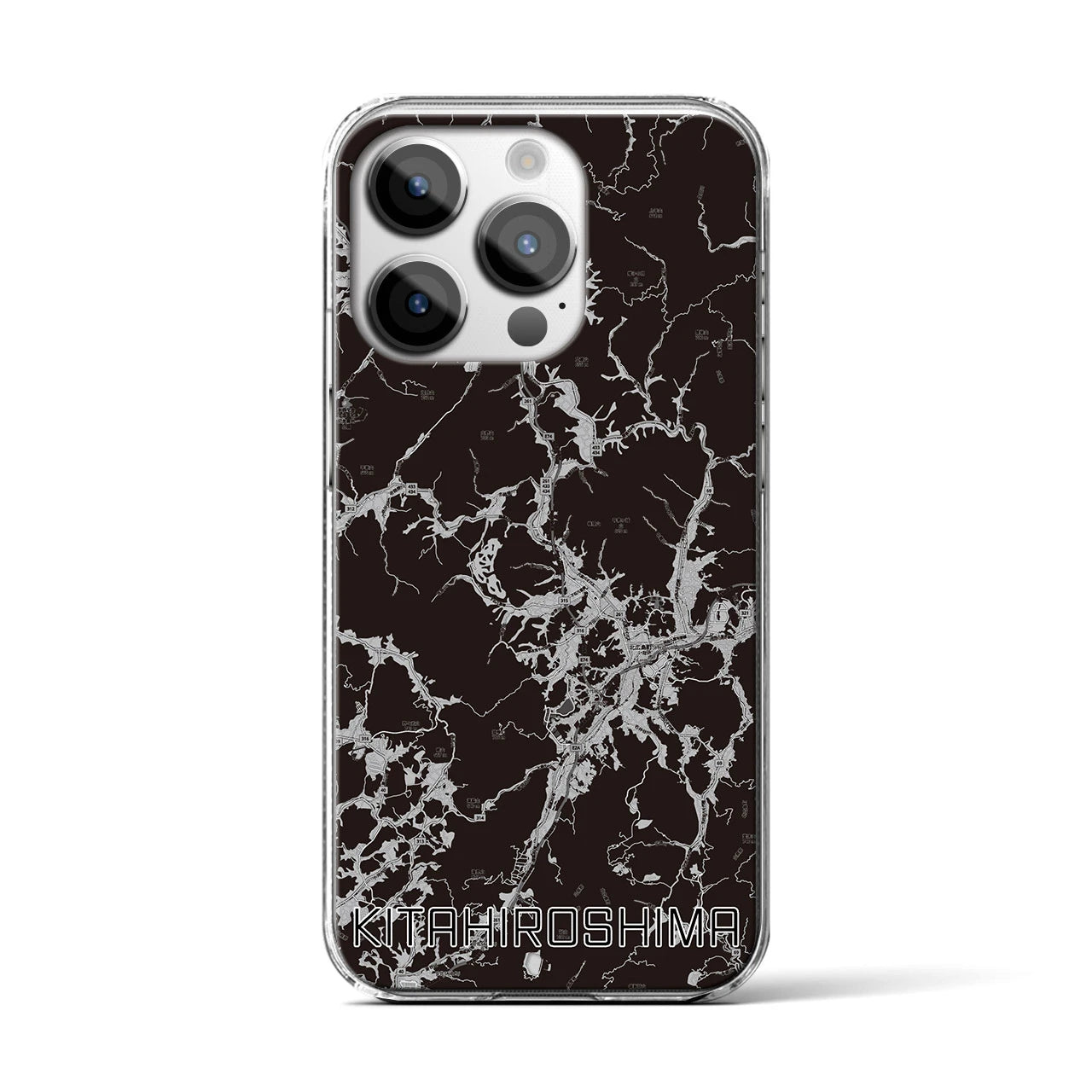 【北広島(広島県)】地図柄iPhoneケース(クリアタイプ)