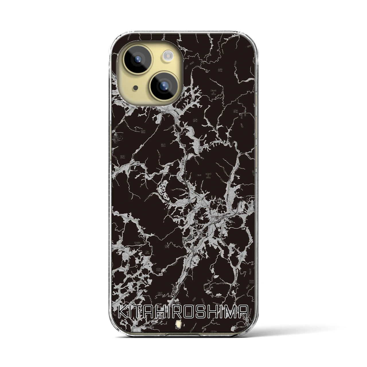 【北広島(広島県)】地図柄iPhoneケース(クリアタイプ)