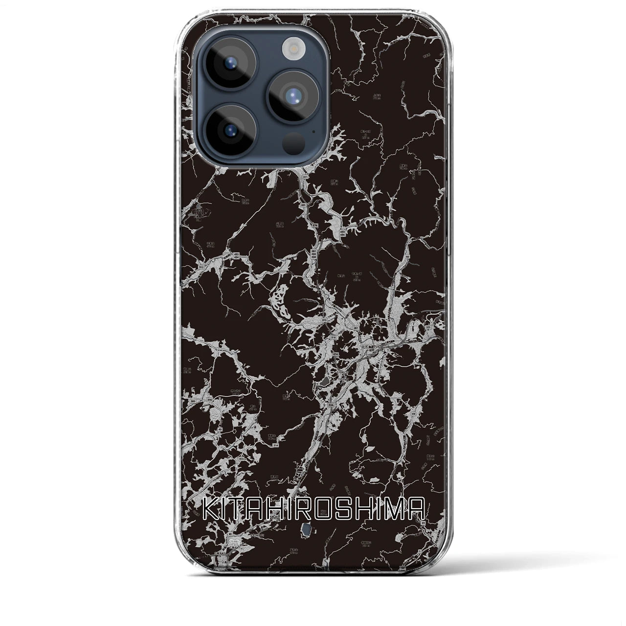 【北広島(広島県)】地図柄iPhoneケース(クリアタイプ)