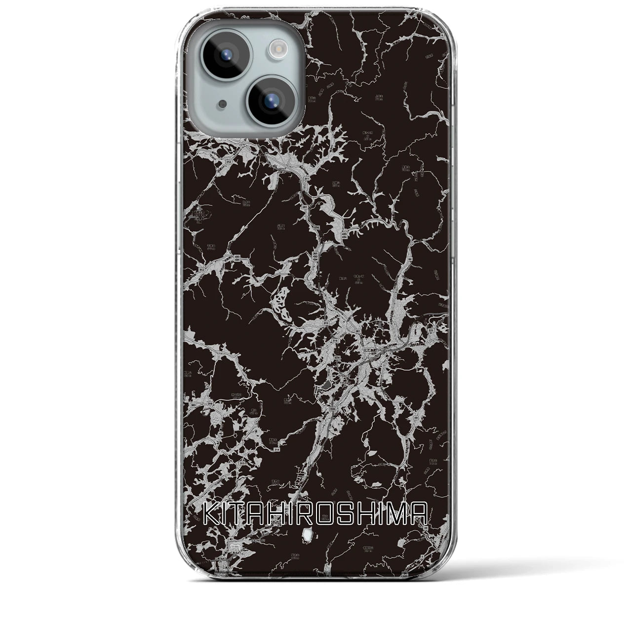 【北広島(広島県)】地図柄iPhoneケース(クリアタイプ)