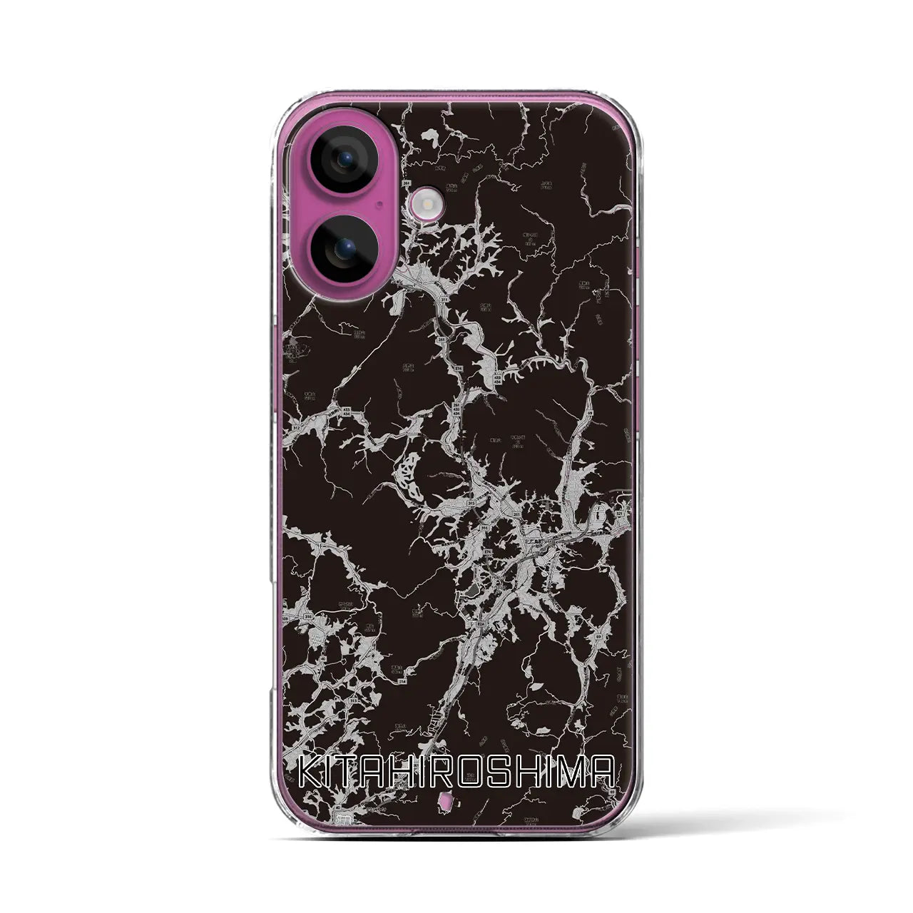 【北広島(広島県)】地図柄iPhoneケース(クリアタイプ)