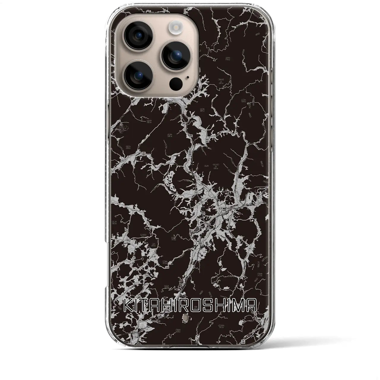 【北広島(広島県)】地図柄iPhoneケース(クリアタイプ)