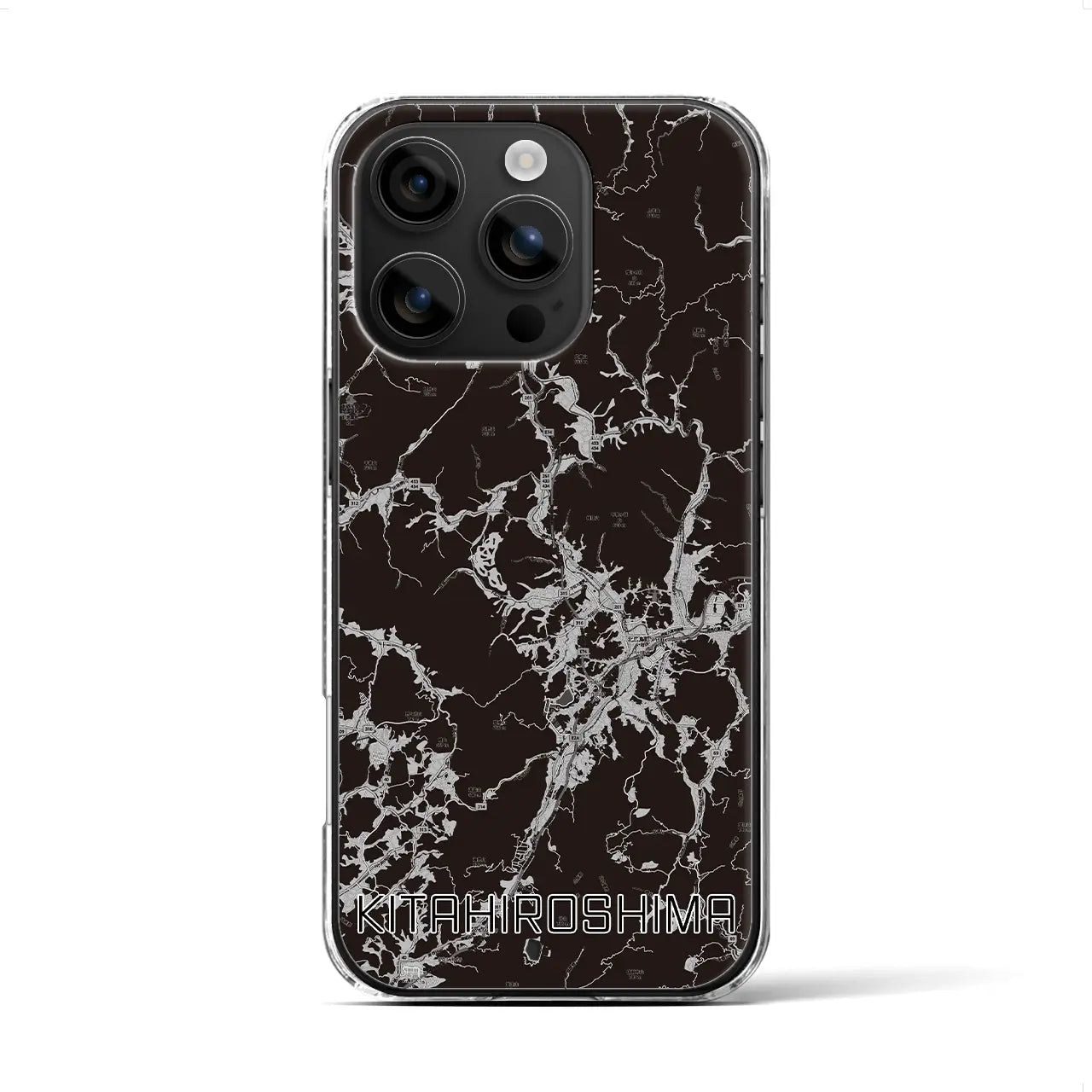 【北広島(広島県)】地図柄iPhoneケース(クリアタイプ)