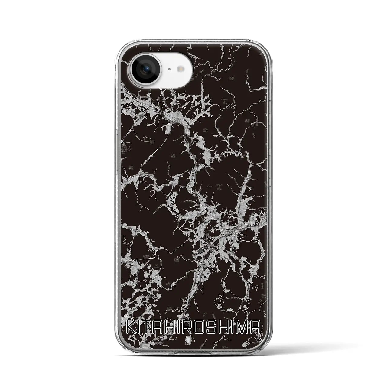 【北広島(広島県)】地図柄iPhoneケース(クリアタイプ)