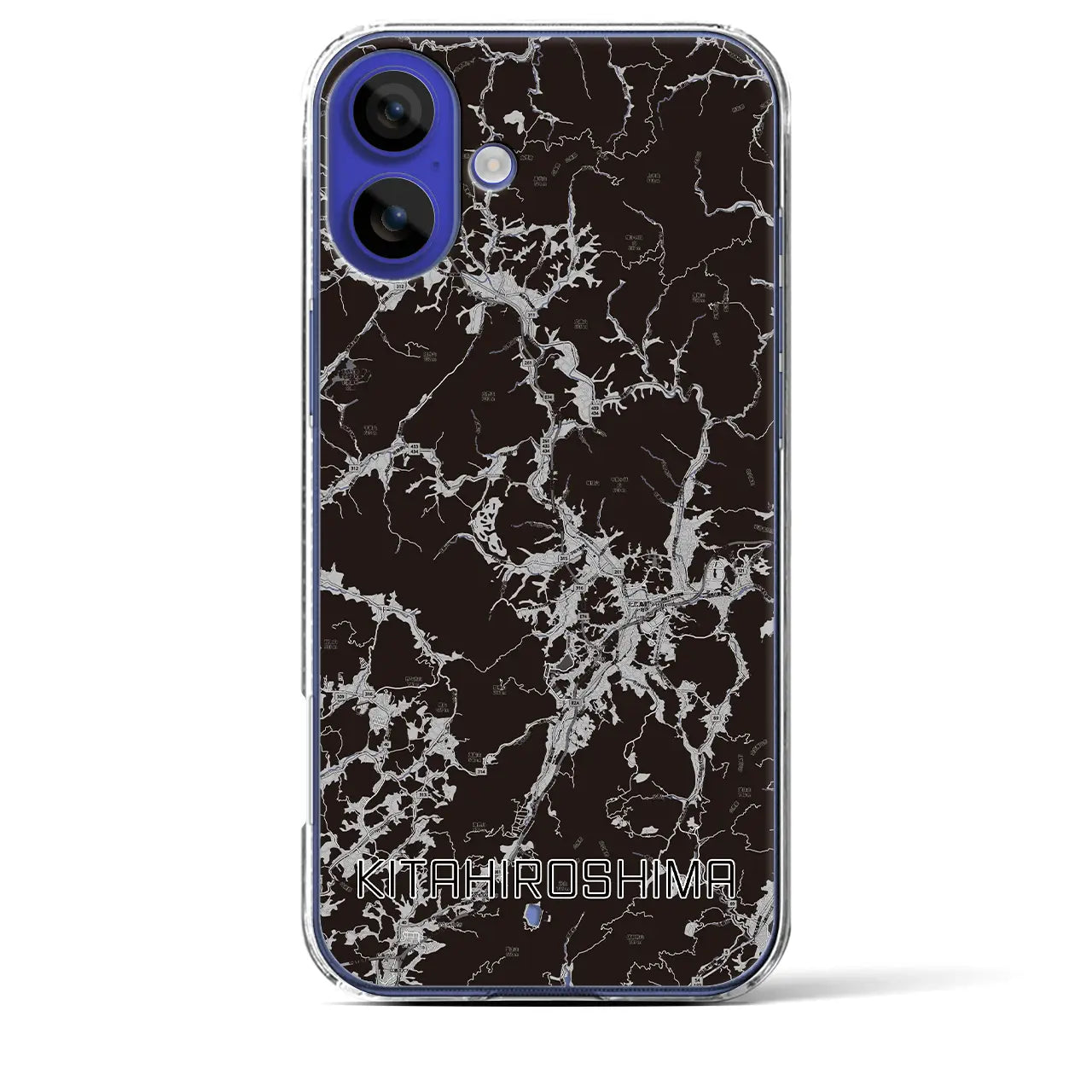 【北広島(広島県)】地図柄iPhoneケース(クリアタイプ)