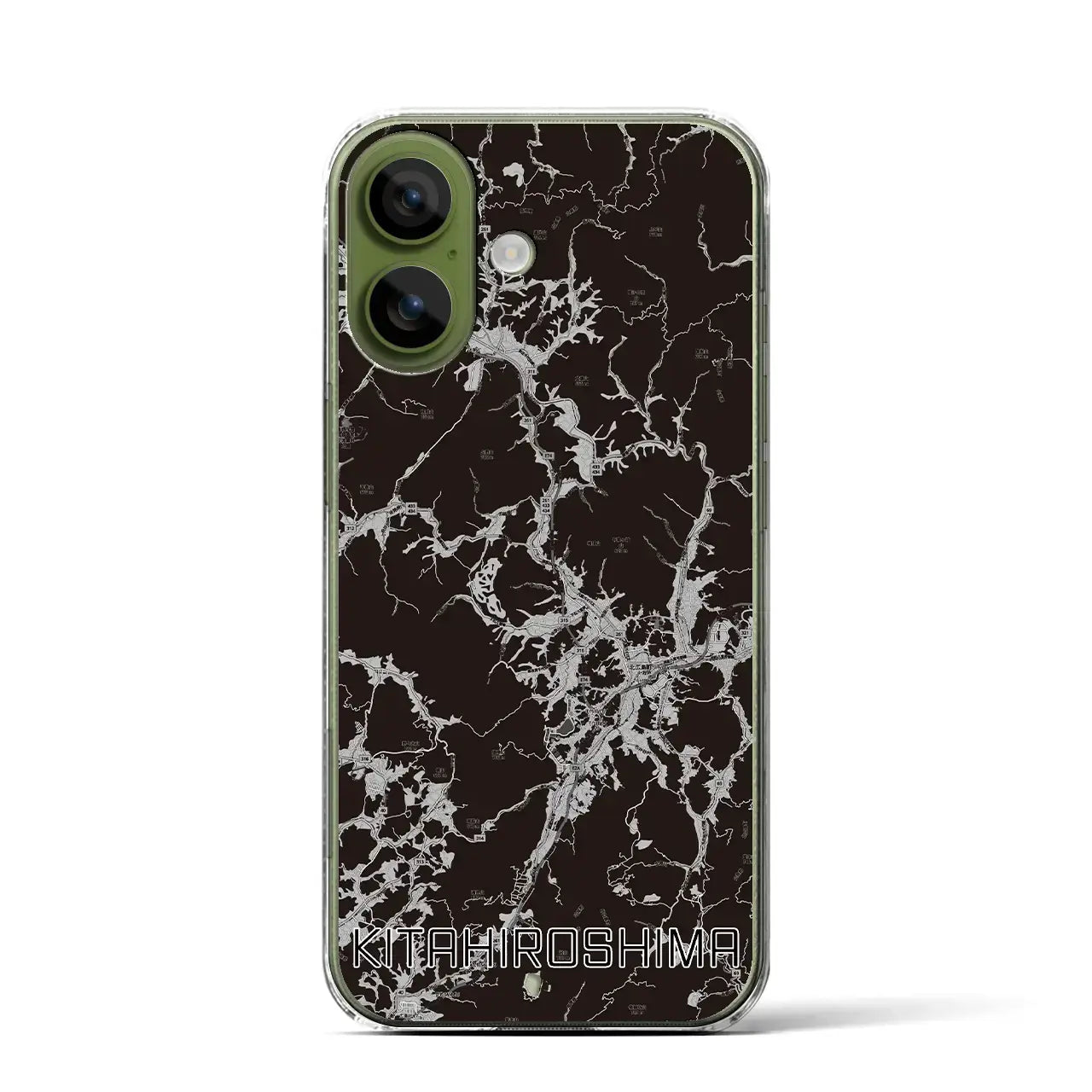 【北広島(広島県)】地図柄iPhoneケース(クリアタイプ)