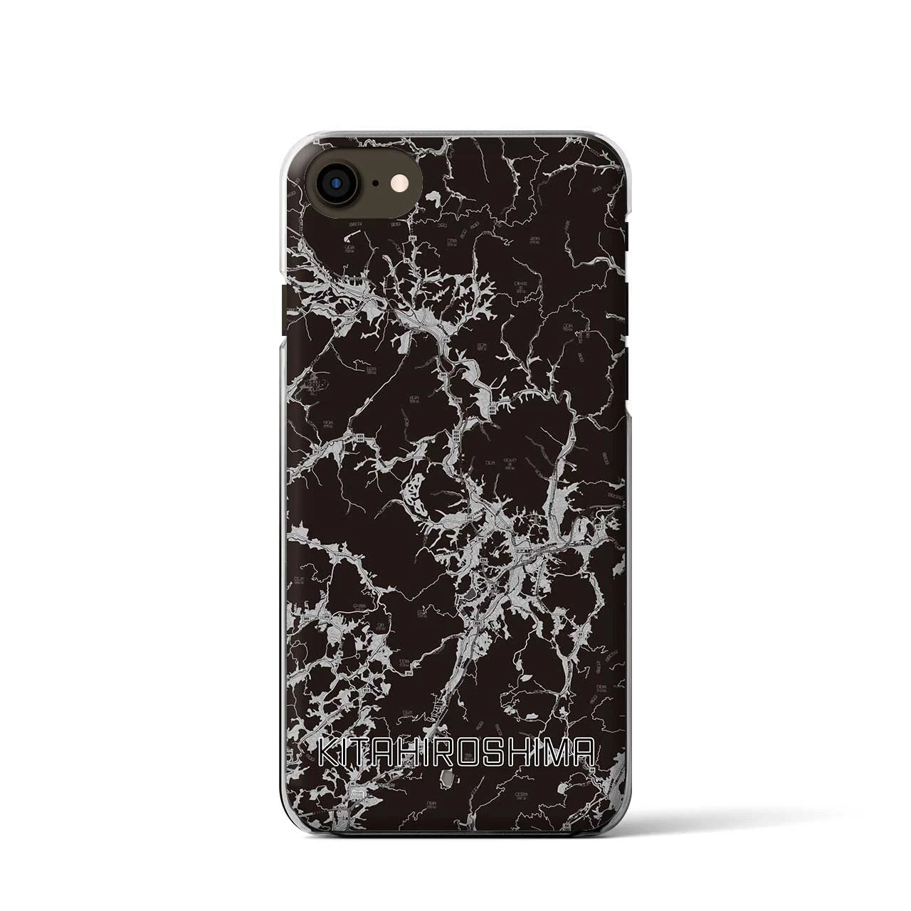 【北広島(広島県)】地図柄iPhoneケース(クリアタイプ)