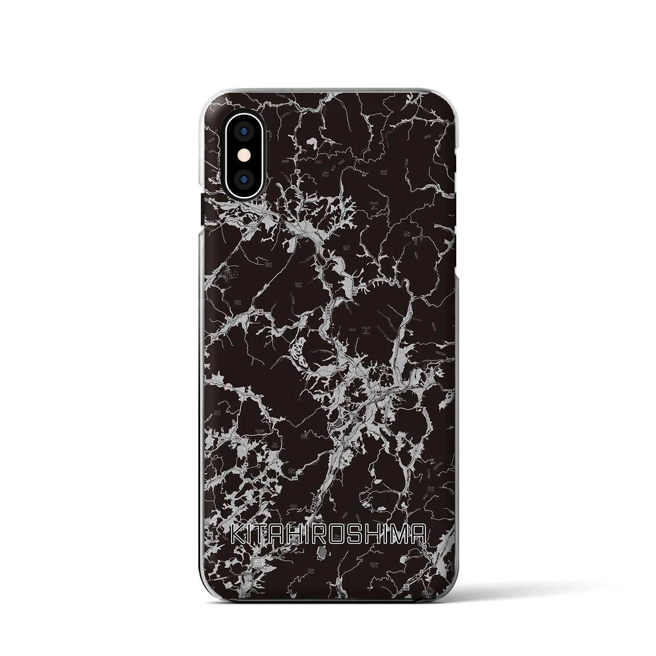 【北広島(広島県)】地図柄iPhoneケース(クリアタイプ)