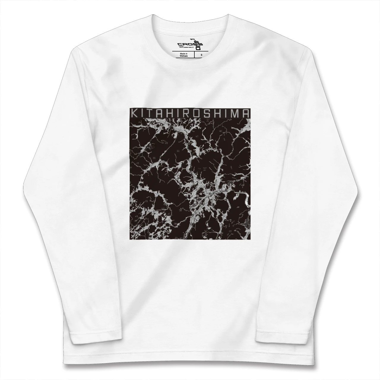 【北広島(広島県)(広島県)】地図柄ロングスリーブTシャツ