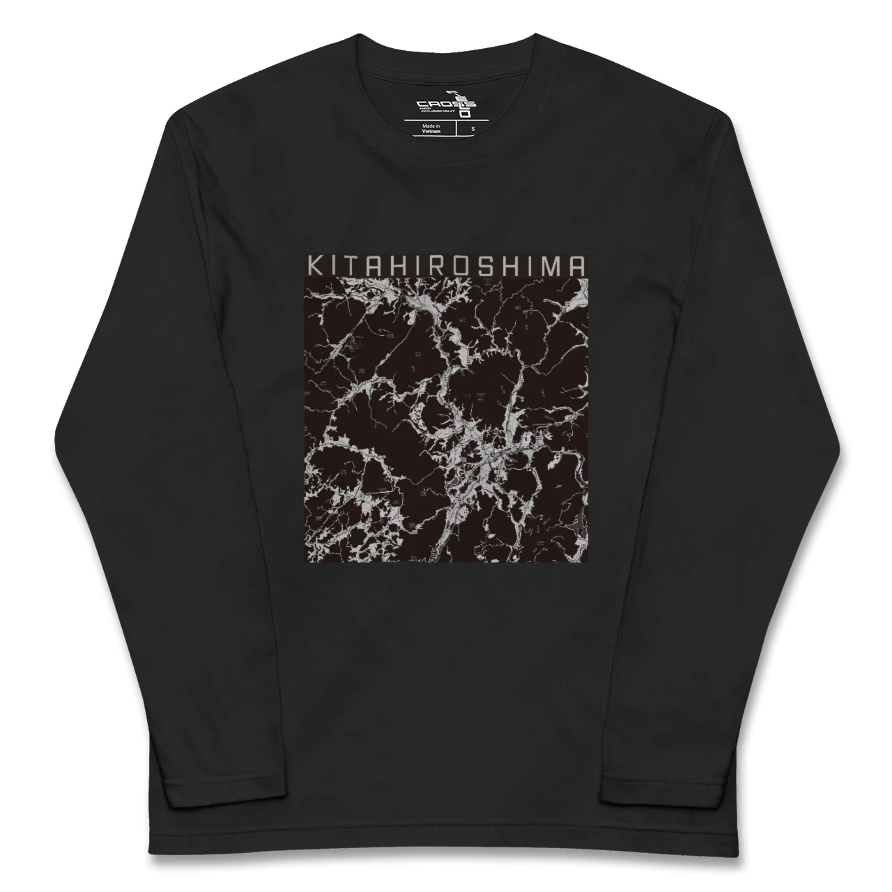 【北広島(広島県)(広島県)】地図柄ロングスリーブTシャツ