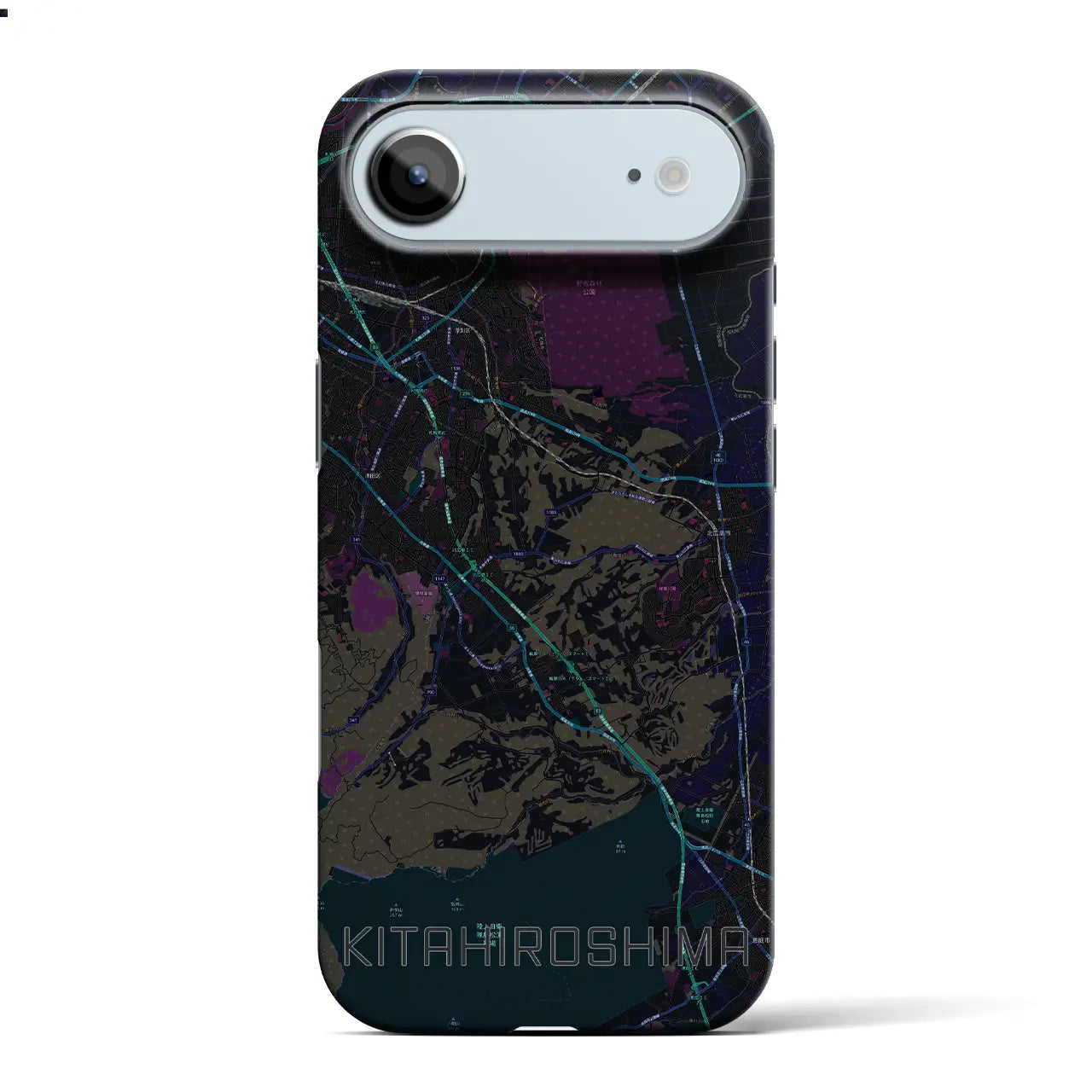 【北広島2(北海道)】地図柄iPhoneケース(バックカバータイプ)