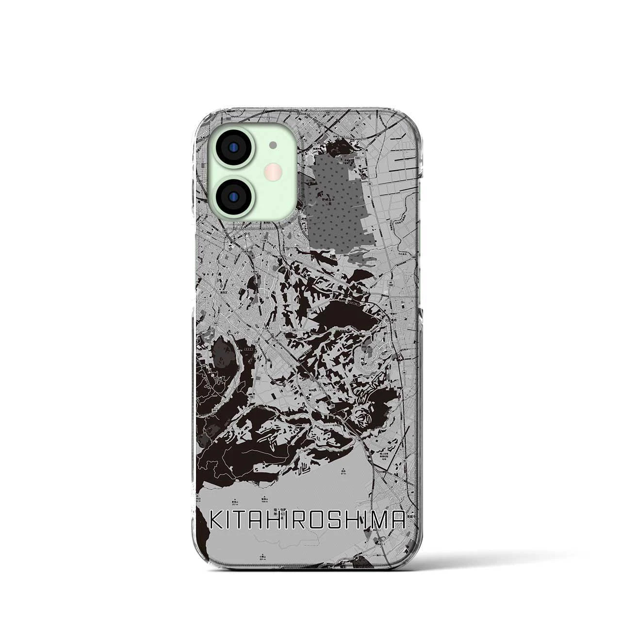 【北広島2(北海道)】地図柄iPhoneケース(クリアタイプ)