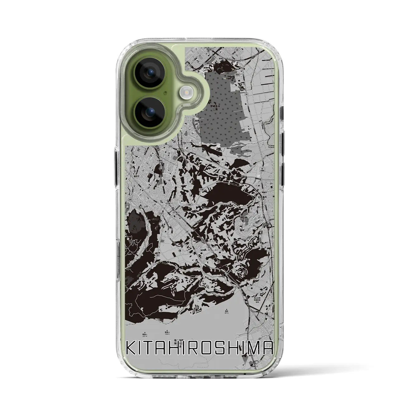 【北広島2(北海道)】地図柄iPhoneケース(MagSafeタイプ)