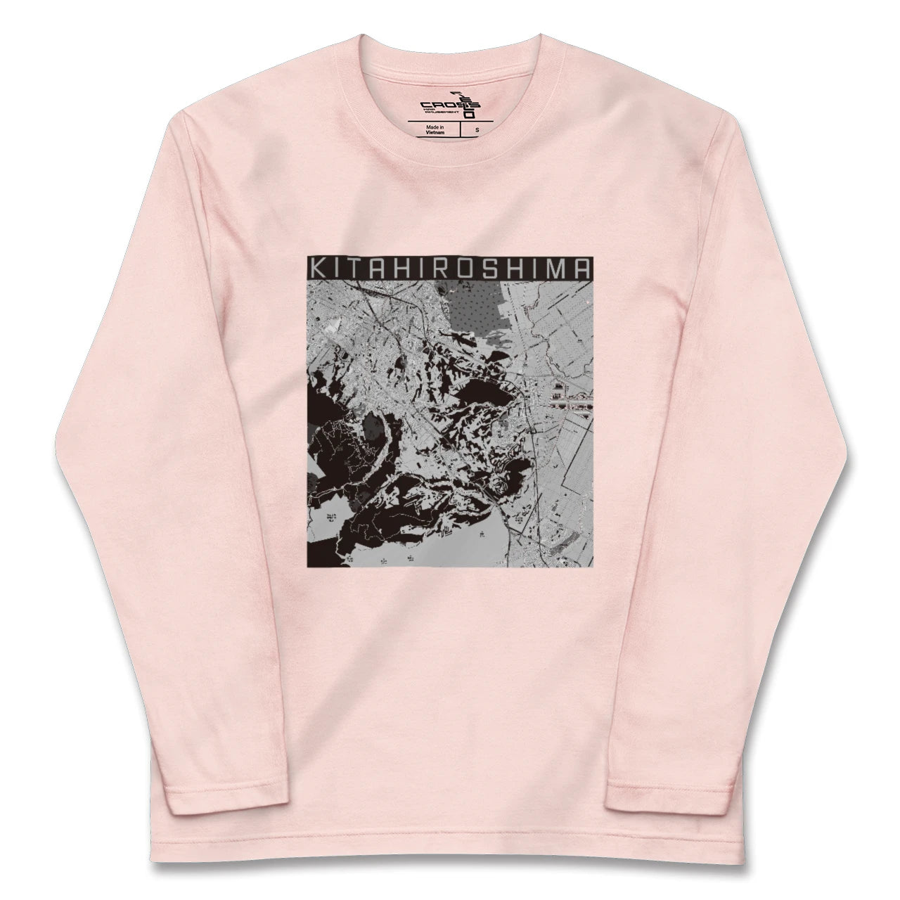 【北広島2(北海道)】地図柄ロングスリーブTシャツ