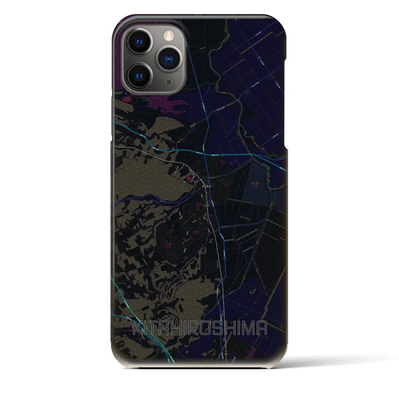 【北広島(北海道)】地図柄iPhoneケース(バックカバータイプ)