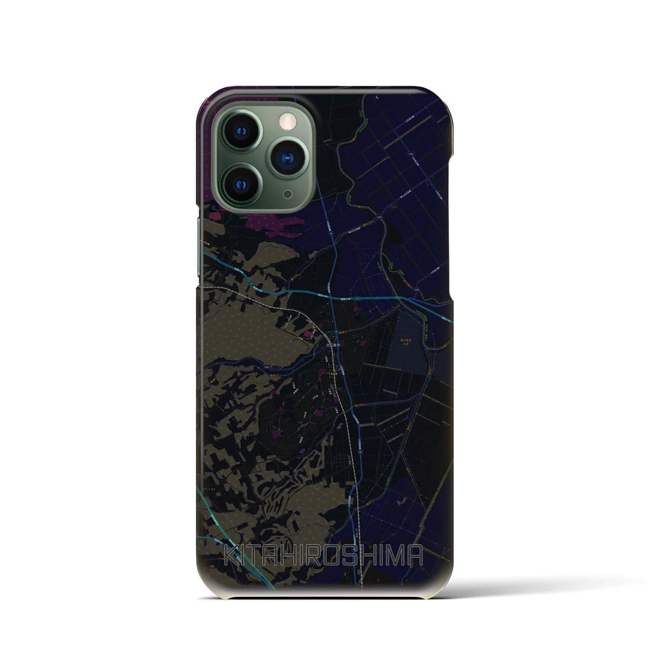 【北広島(北海道)】地図柄iPhoneケース(バックカバータイプ)