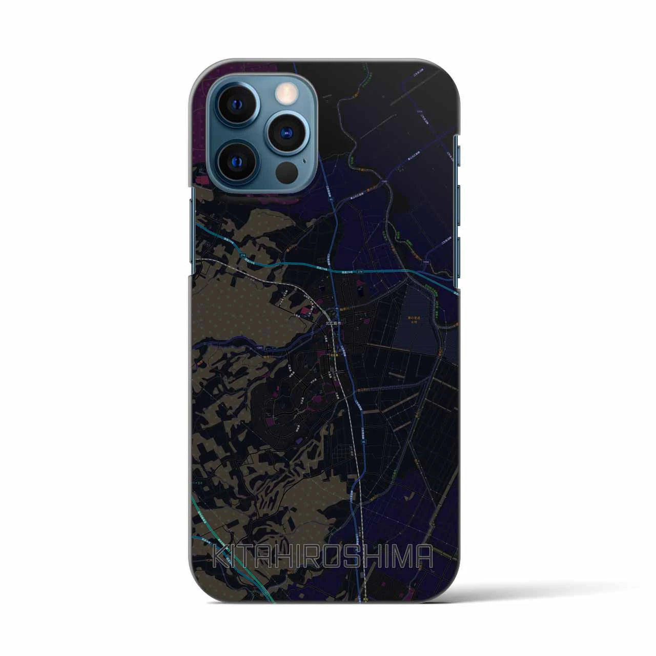 【北広島(北海道)】地図柄iPhoneケース(バックカバータイプ)