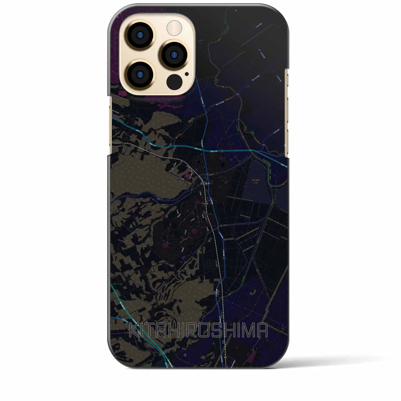 【北広島(北海道)】地図柄iPhoneケース(バックカバータイプ)