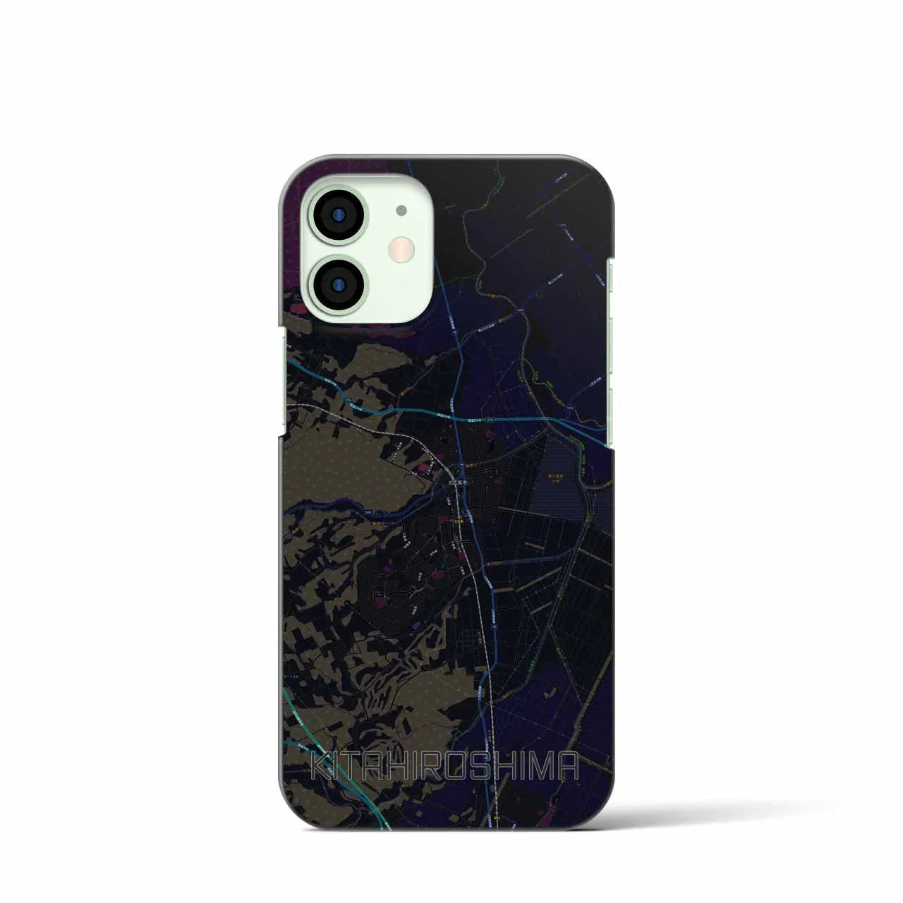 【北広島(北海道)】地図柄iPhoneケース(バックカバータイプ)