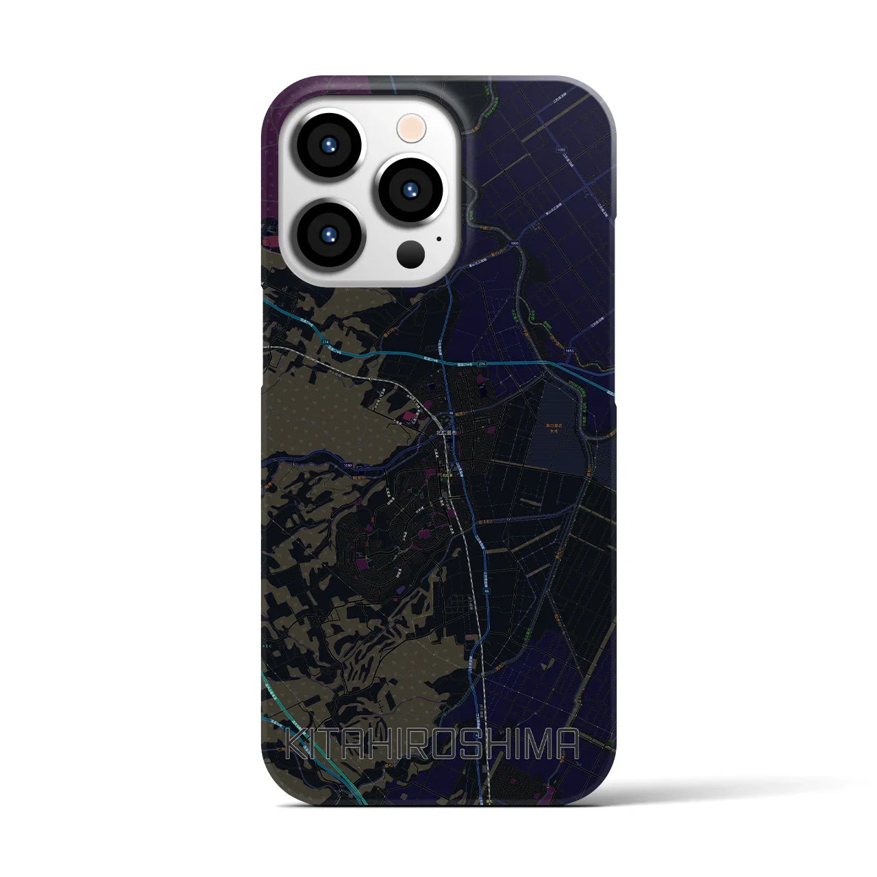 【北広島(北海道)】地図柄iPhoneケース(バックカバータイプ)