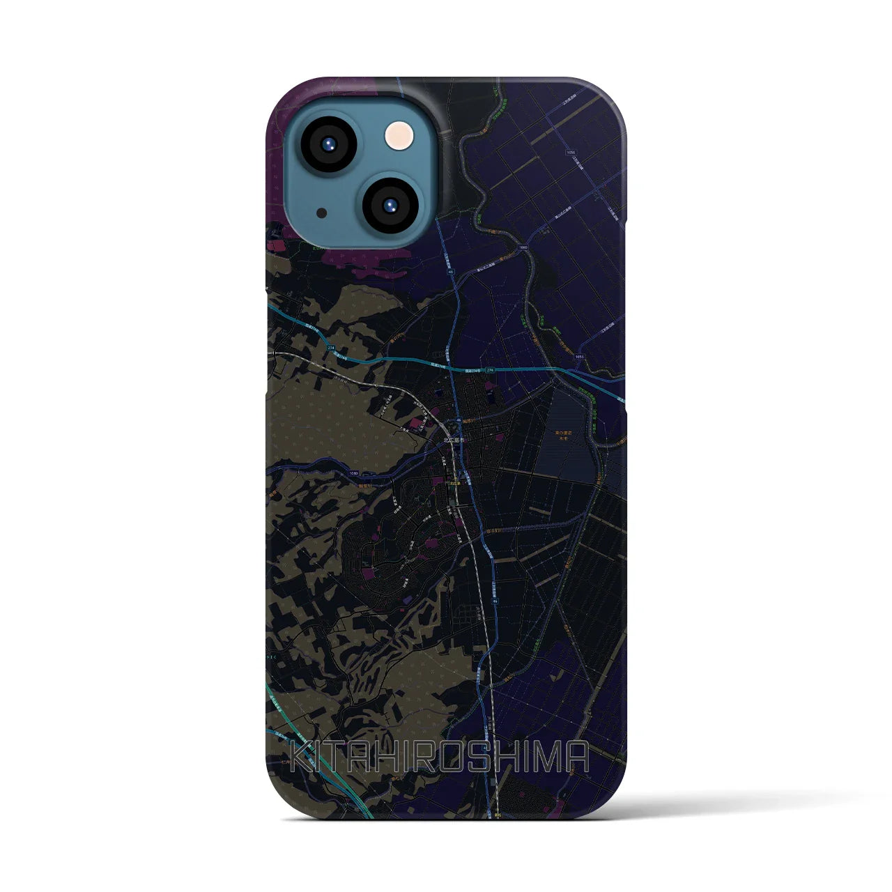 【北広島(北海道)】地図柄iPhoneケース(バックカバータイプ)