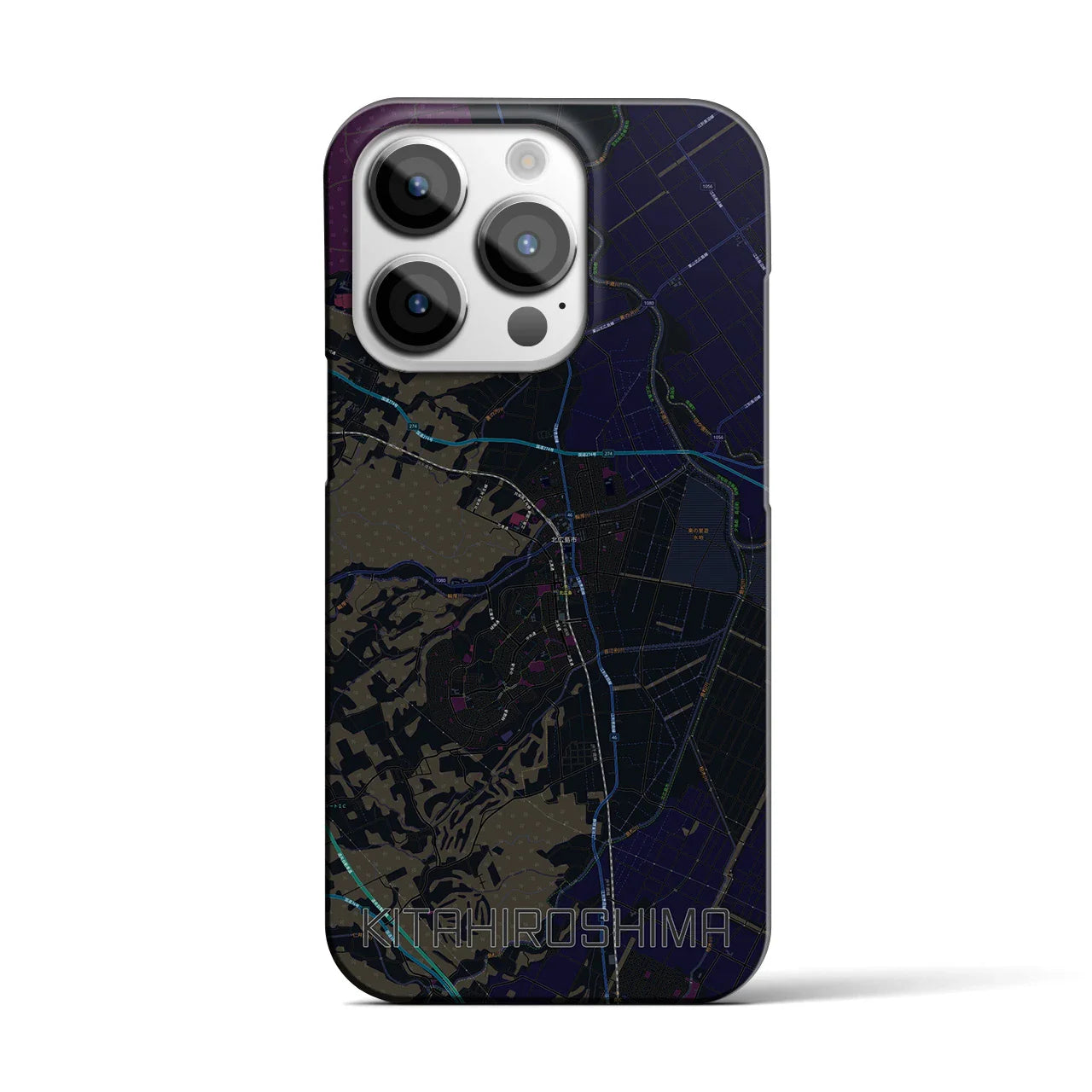 【北広島(北海道)】地図柄iPhoneケース(バックカバータイプ)