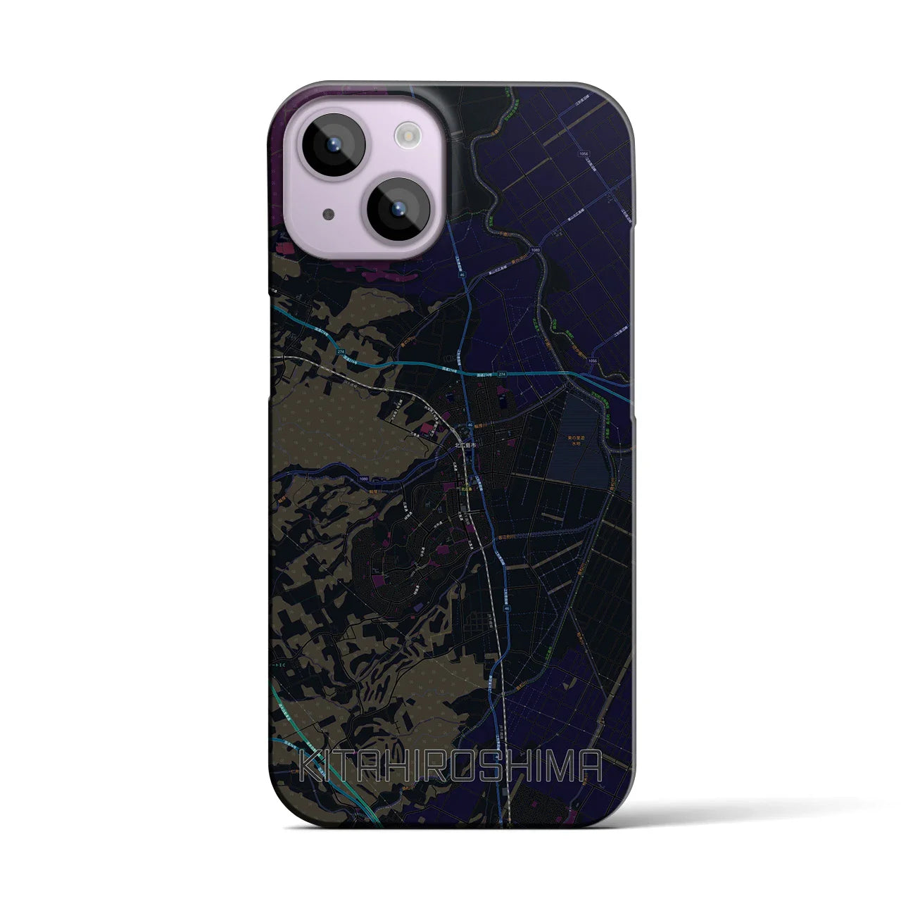 【北広島(北海道)】地図柄iPhoneケース(バックカバータイプ)