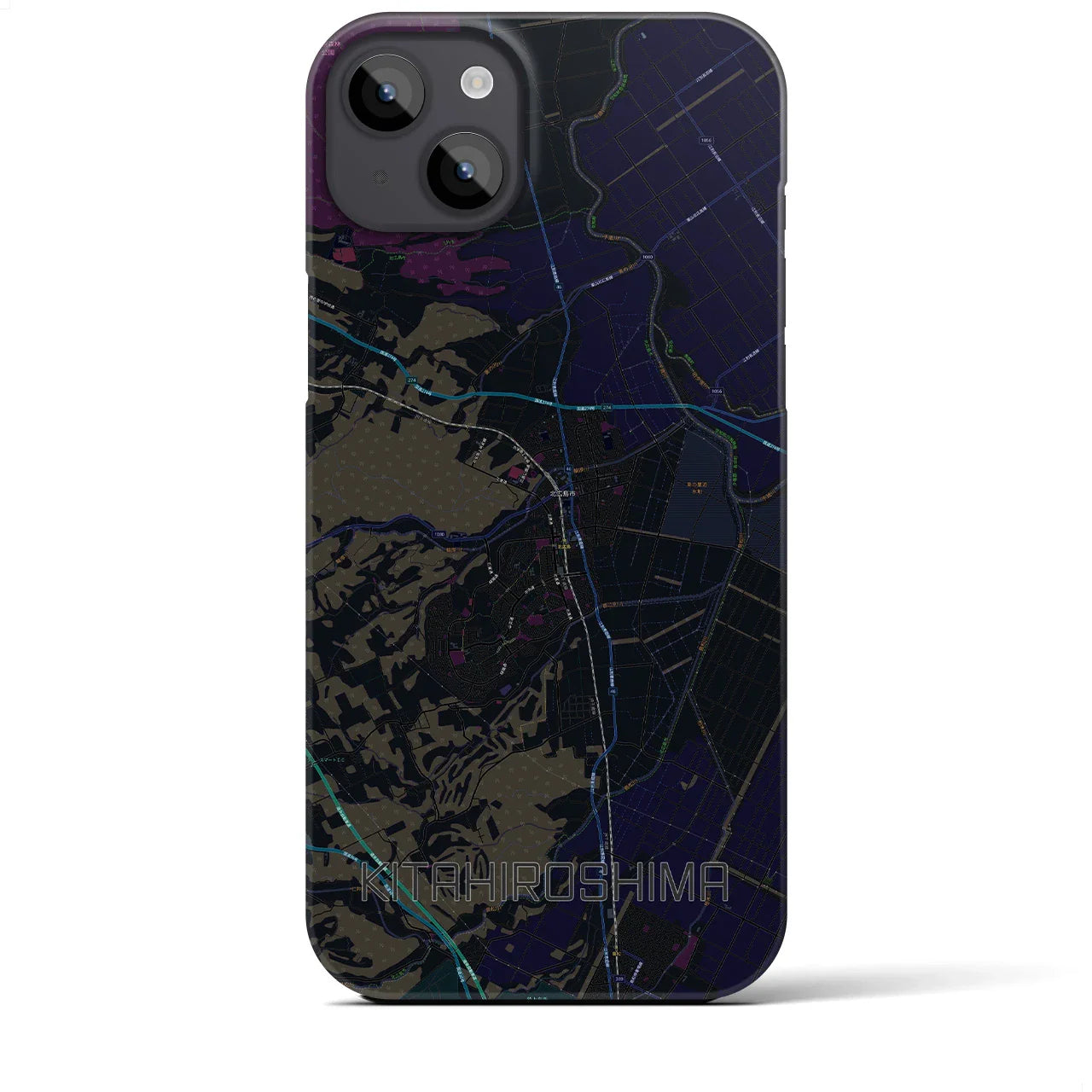 【北広島(北海道)】地図柄iPhoneケース(バックカバータイプ)