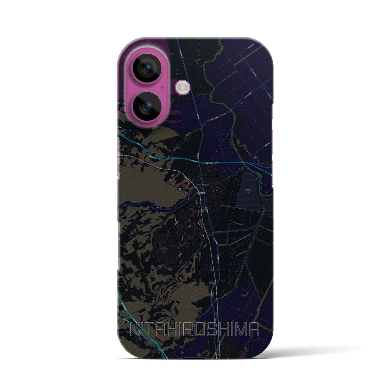 【北広島(北海道)】地図柄iPhoneケース(バックカバータイプ)