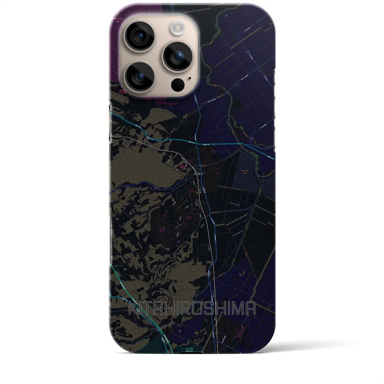 【北広島(北海道)】地図柄iPhoneケース(バックカバータイプ)