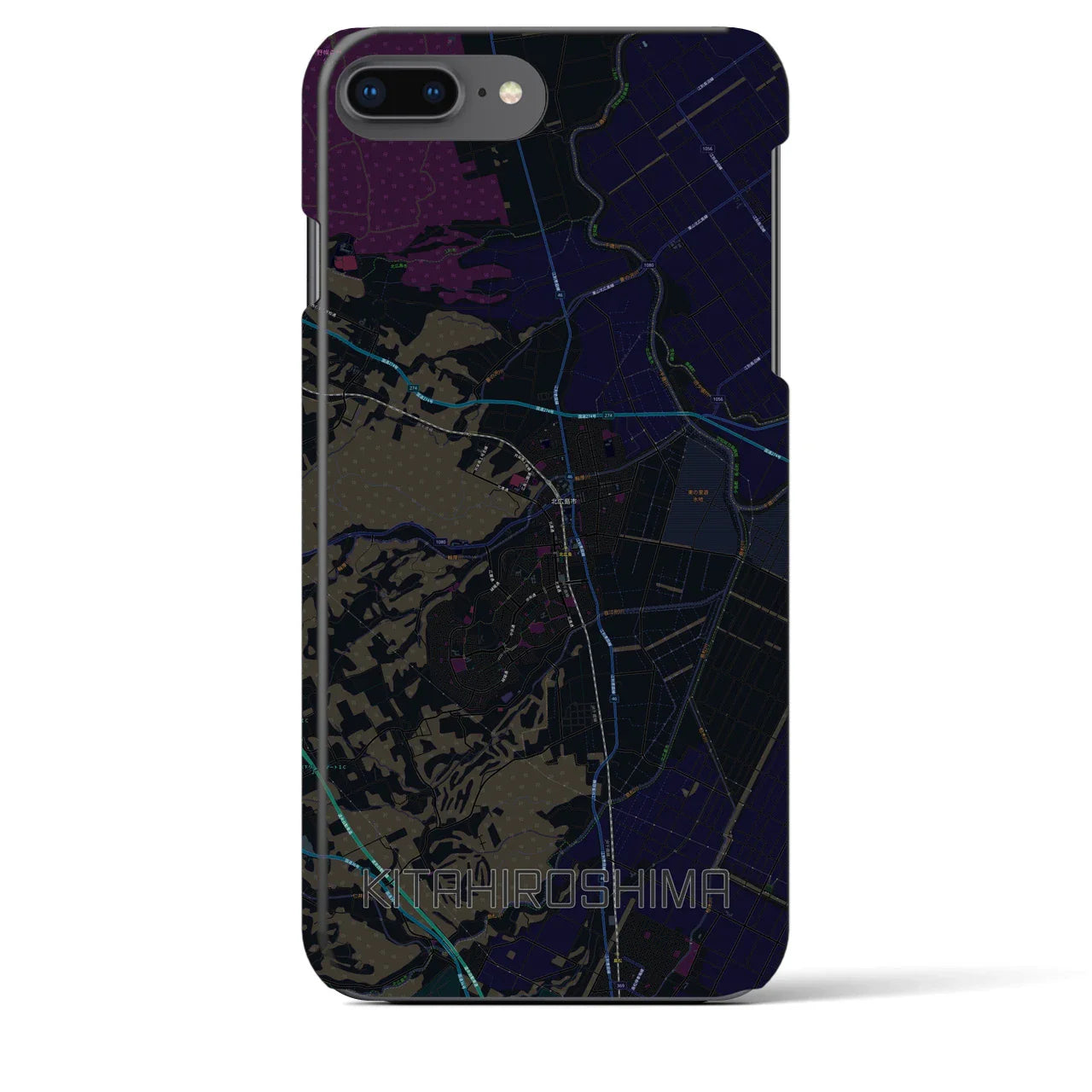 【北広島(北海道)】地図柄iPhoneケース(バックカバータイプ)