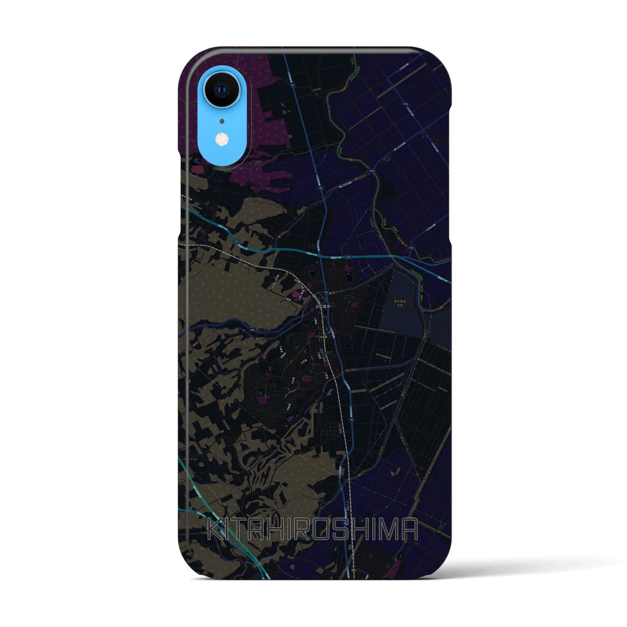 【北広島(北海道)】地図柄iPhoneケース(バックカバータイプ)