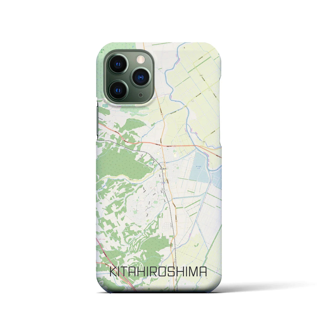 【北広島(北海道)】地図柄iPhoneケース(バックカバータイプ)