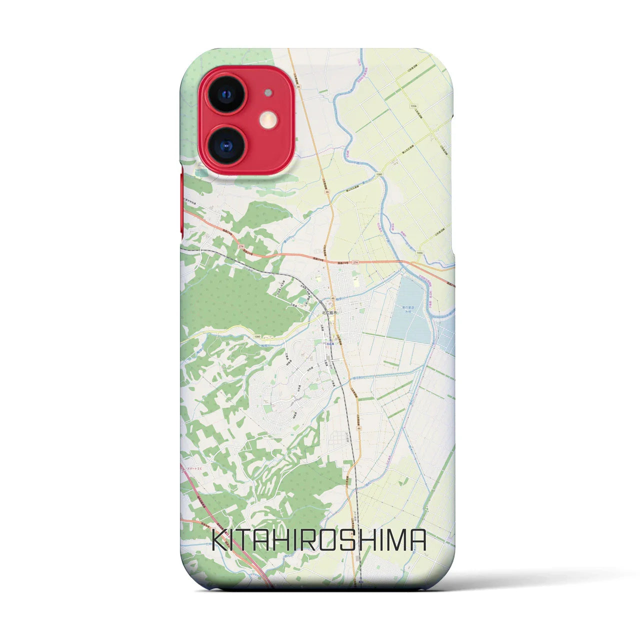 【北広島(北海道)】地図柄iPhoneケース(バックカバータイプ)