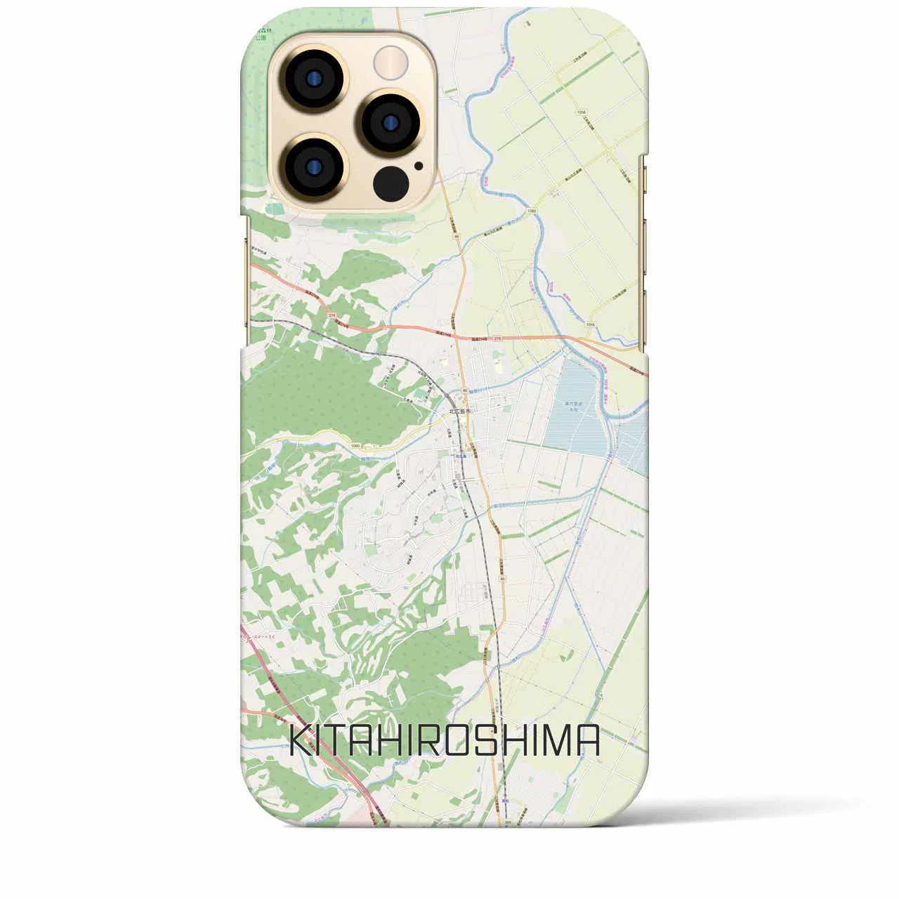 【北広島(北海道)】地図柄iPhoneケース(バックカバータイプ)