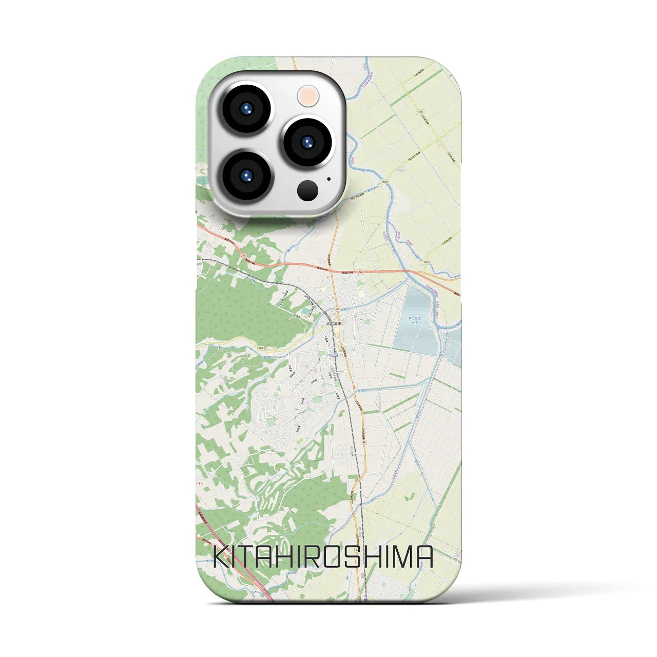 【北広島(北海道)】地図柄iPhoneケース(バックカバータイプ)