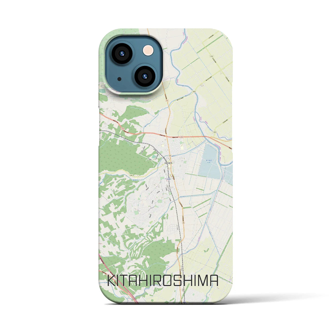 【北広島(北海道)】地図柄iPhoneケース(バックカバータイプ)