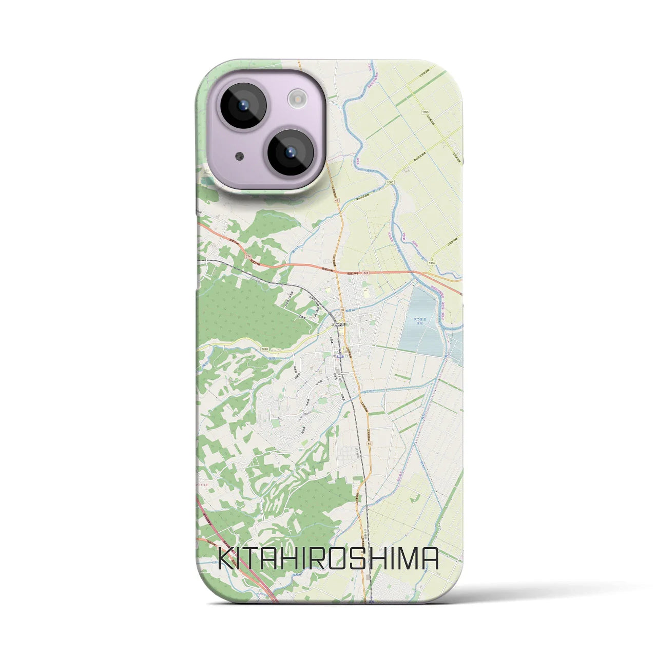 【北広島(北海道)】地図柄iPhoneケース(バックカバータイプ)