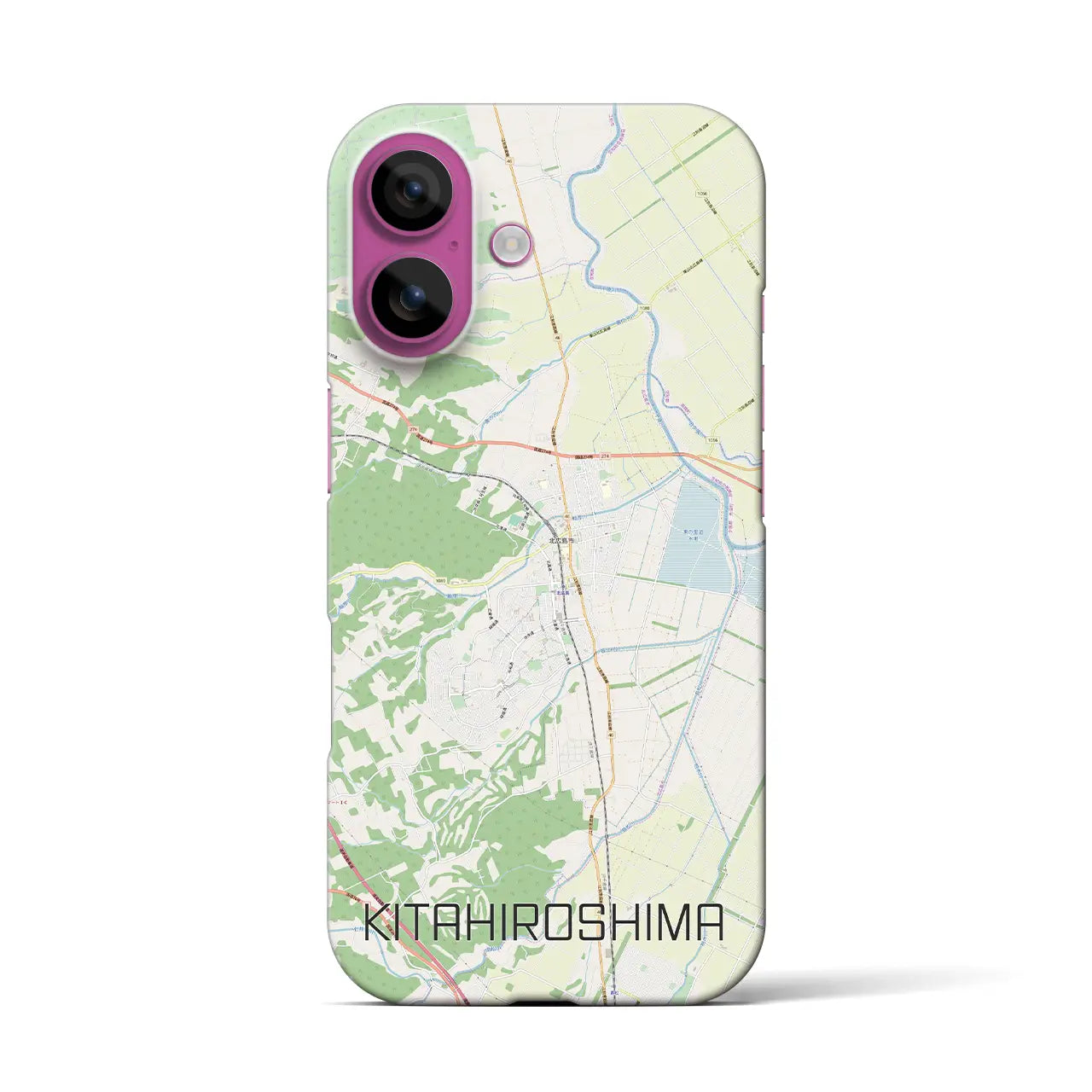 【北広島(北海道)】地図柄iPhoneケース(バックカバータイプ)
