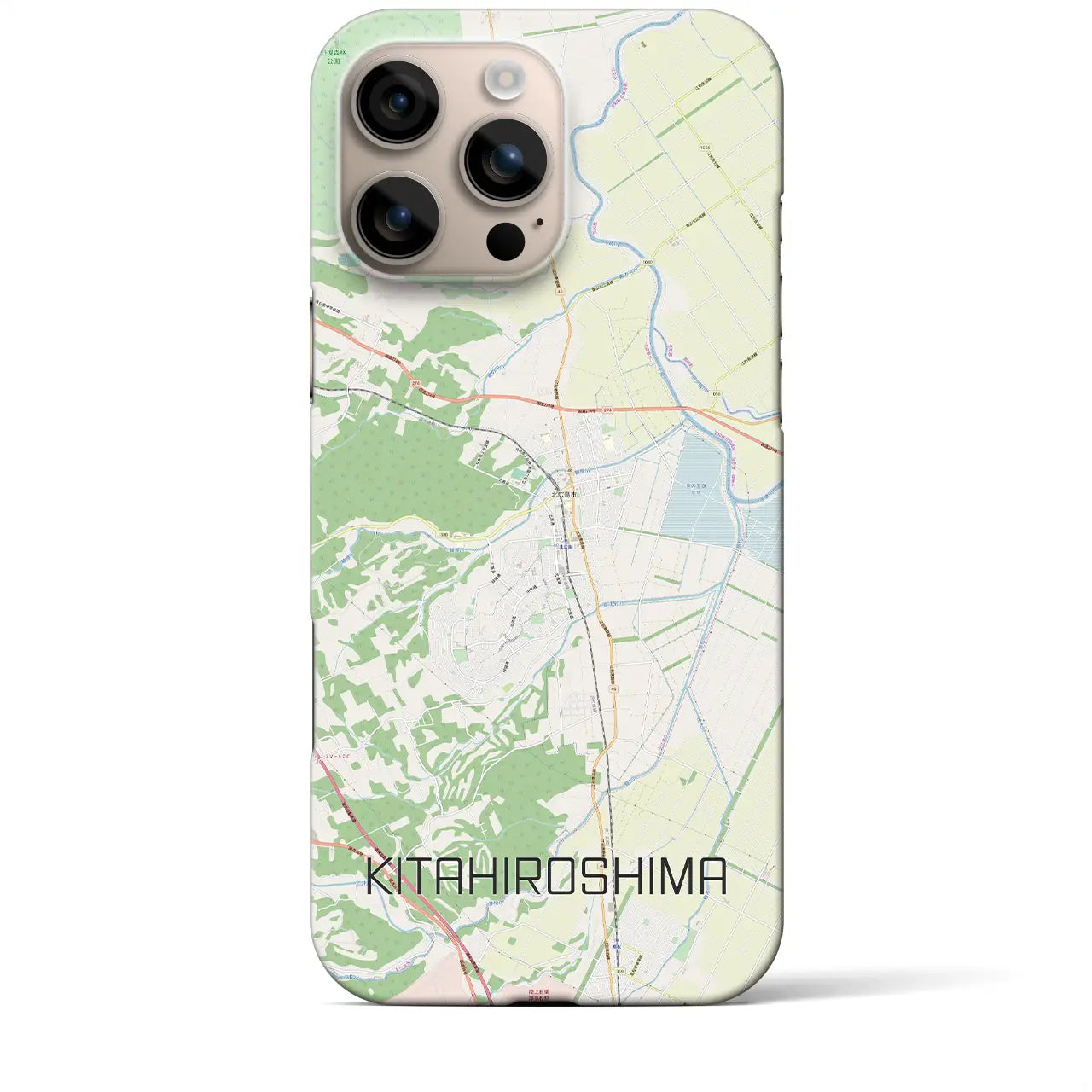 【北広島(北海道)】地図柄iPhoneケース(バックカバータイプ)
