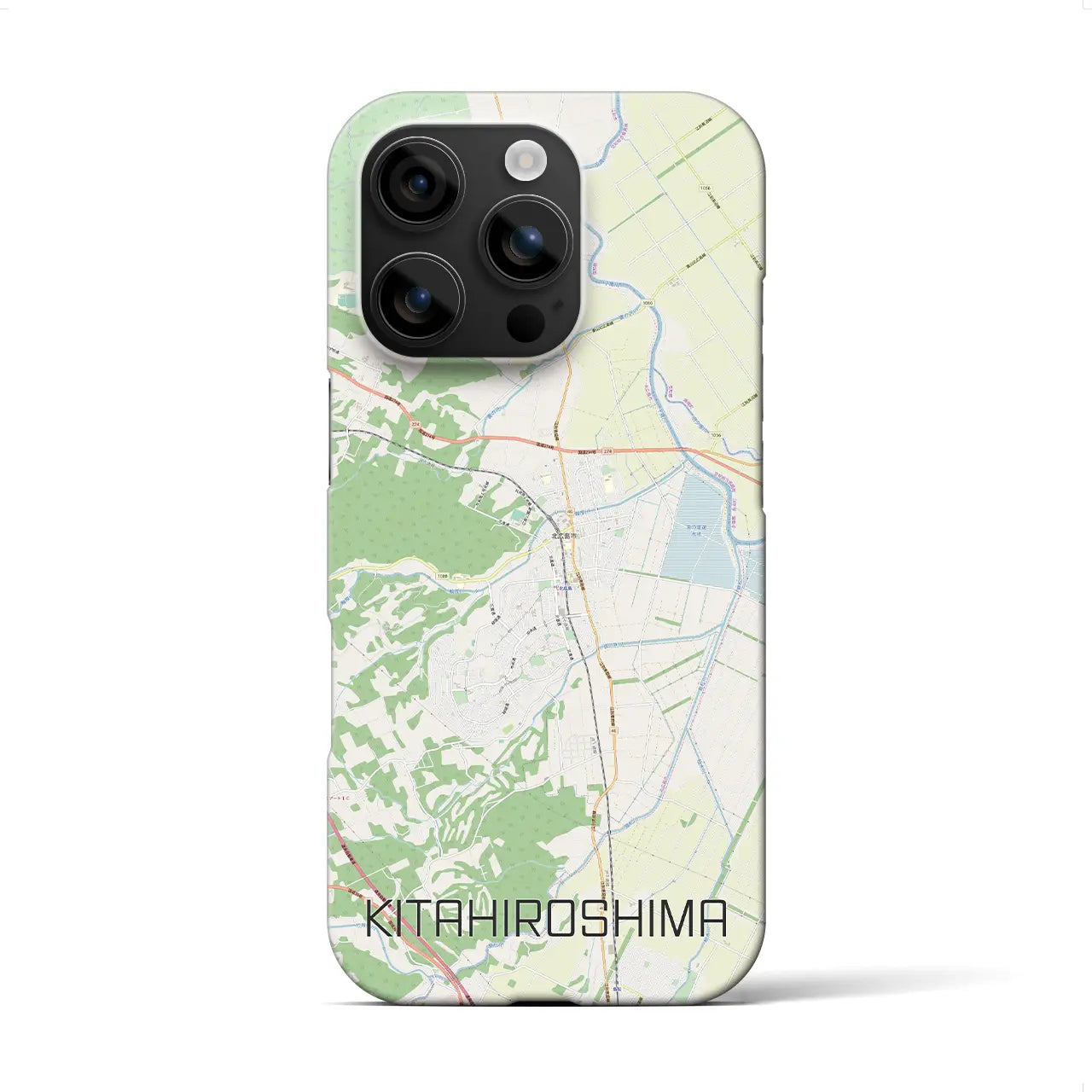 【北広島(北海道)】地図柄iPhoneケース(バックカバータイプ)