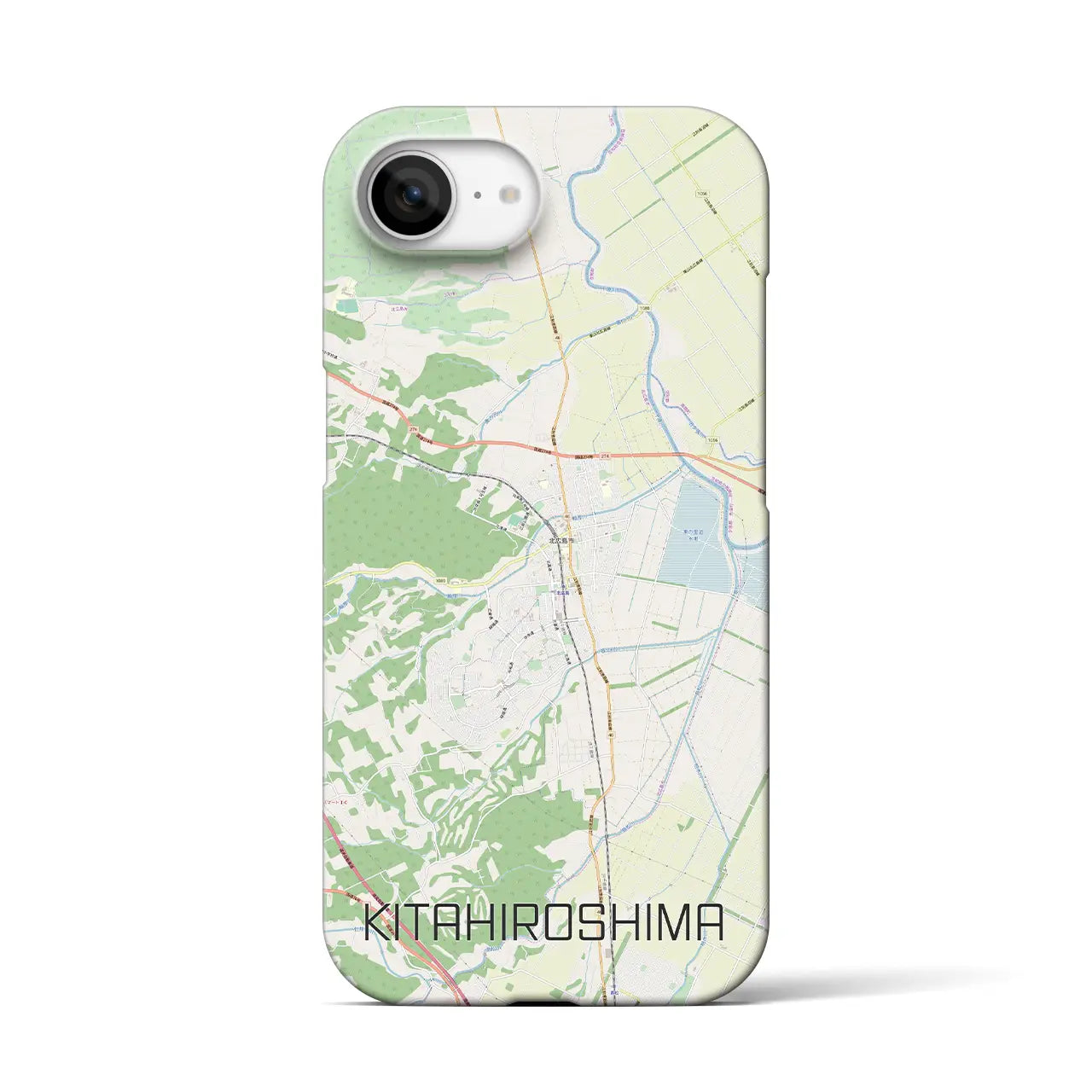 【北広島(北海道)】地図柄iPhoneケース(バックカバータイプ)