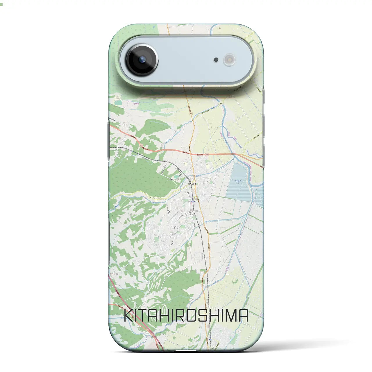 【北広島(北海道)】地図柄iPhoneケース(バックカバータイプ)