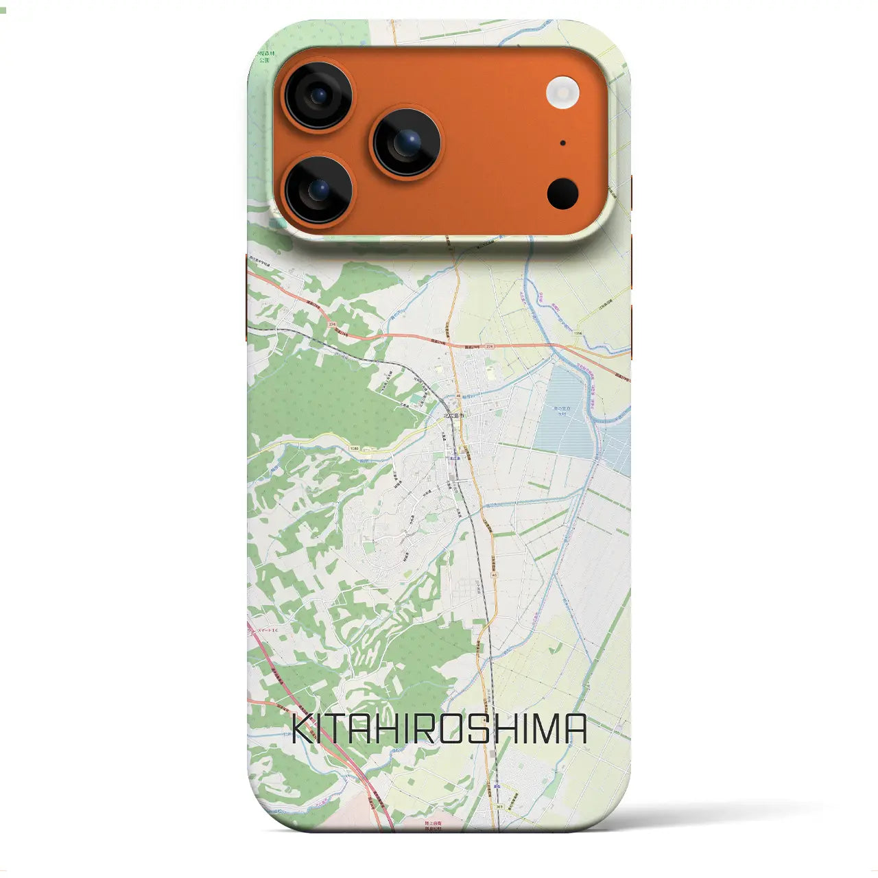 【北広島(北海道)】地図柄iPhoneケース(バックカバータイプ)