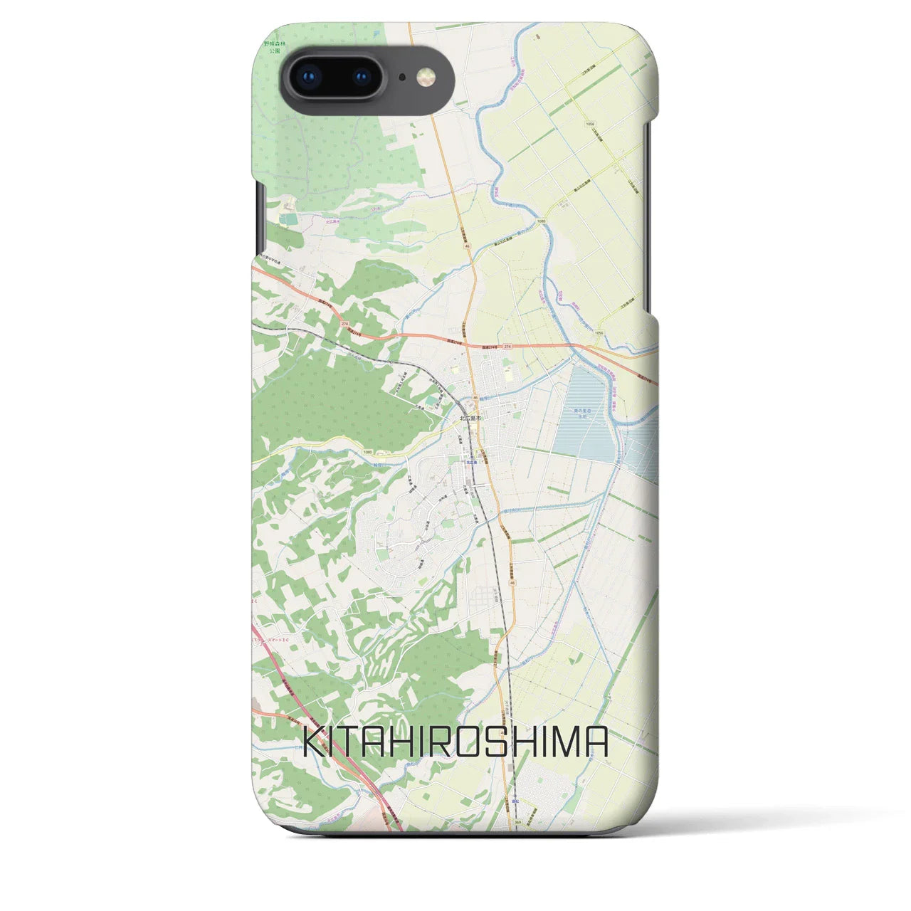 【北広島(北海道)】地図柄iPhoneケース(バックカバータイプ)