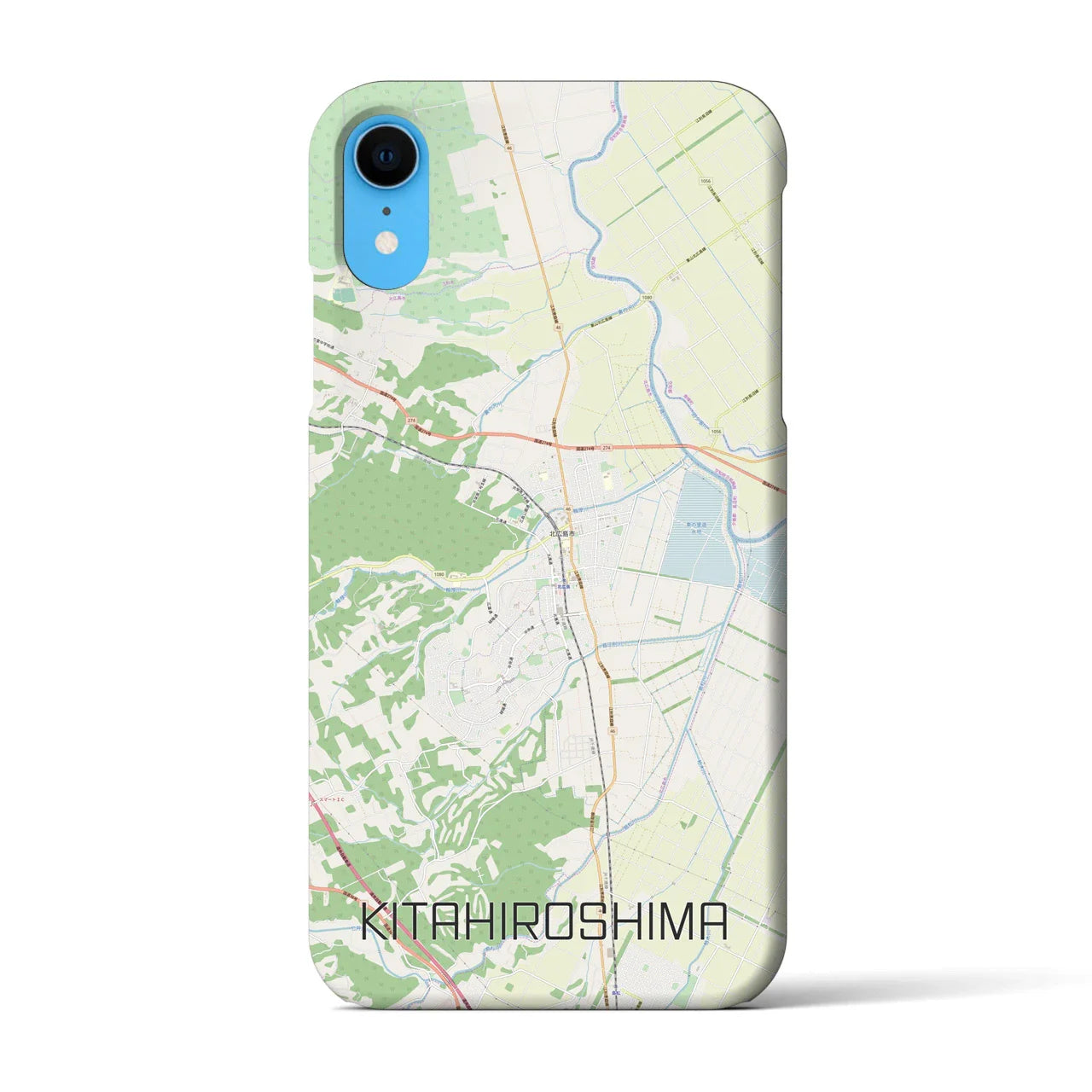 【北広島(北海道)】地図柄iPhoneケース(バックカバータイプ)