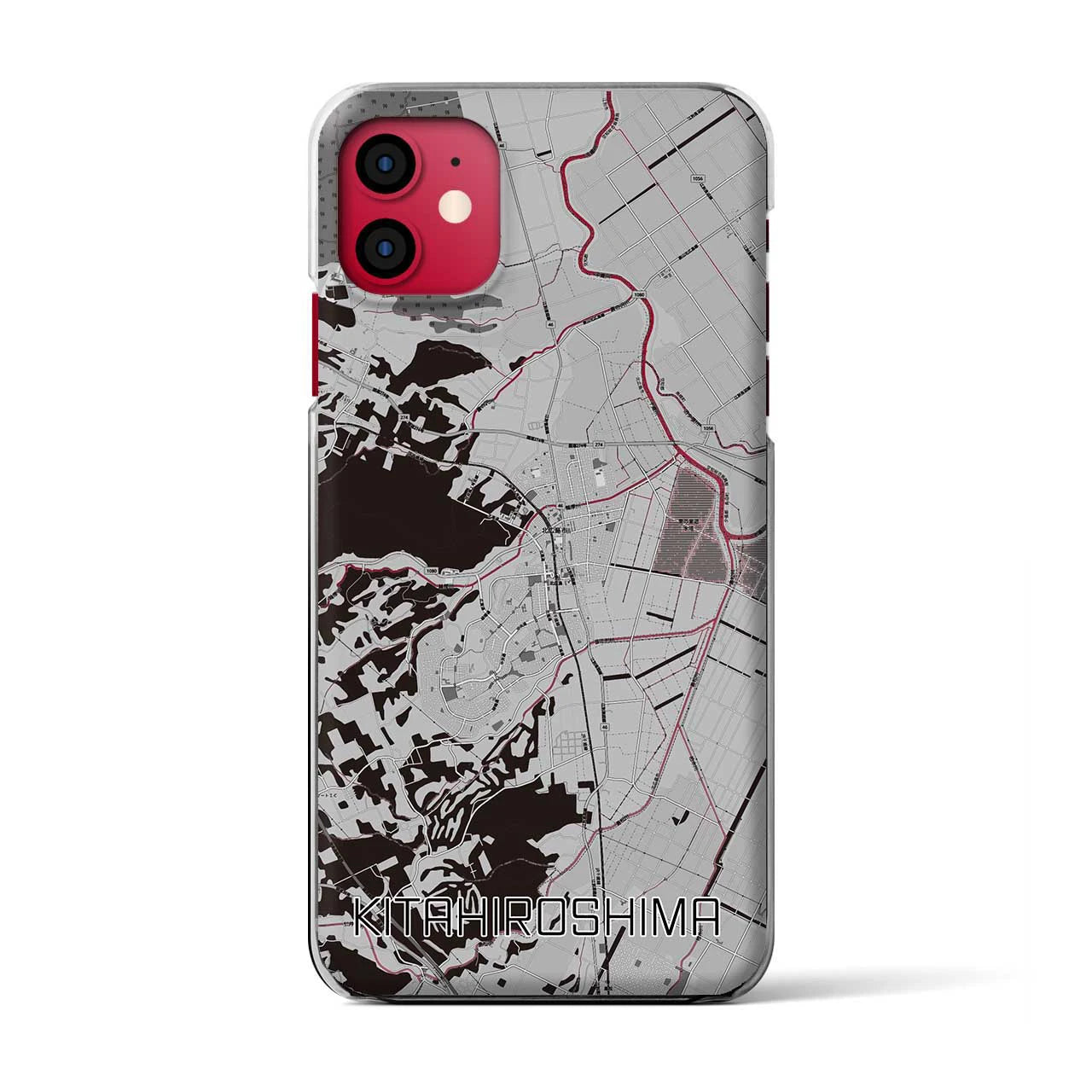 【北広島(北海道)】地図柄iPhoneケース(クリアタイプ)