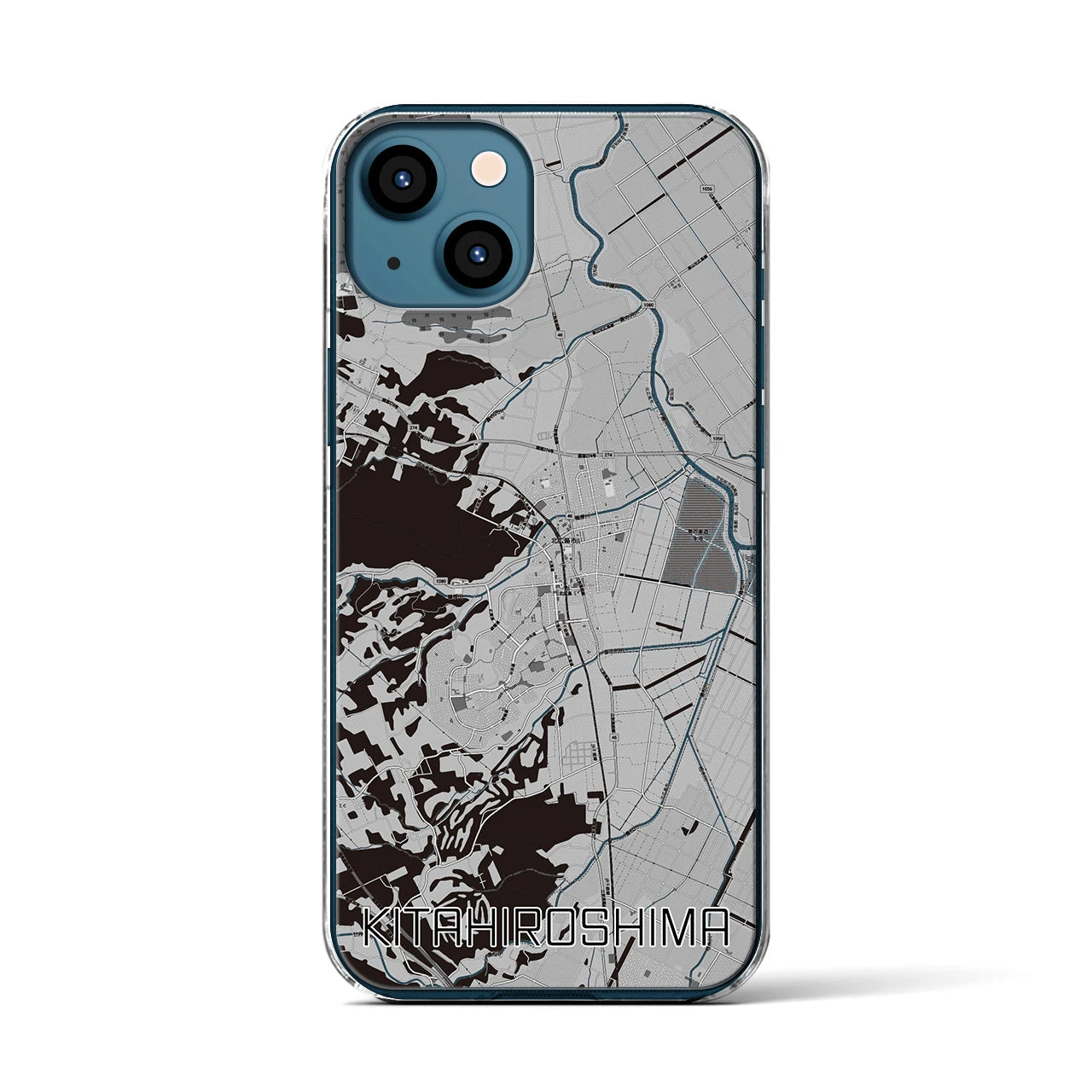 【北広島(北海道)】地図柄iPhoneケース(クリアタイプ)