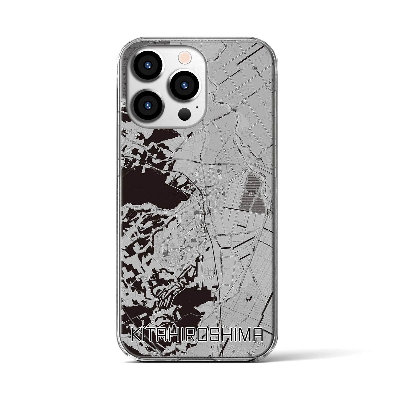 【北広島(北海道)】地図柄iPhoneケース(クリアタイプ)